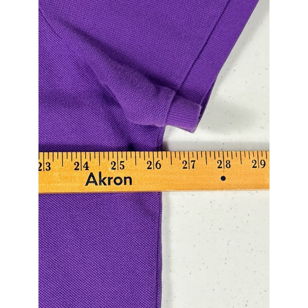 Lacoste Polo Shirt Mens 3XL/XXL Purple Solid  Gator Short Sleeve - Picture 7 of 8